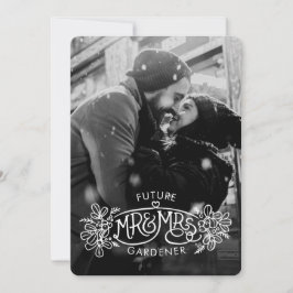 Framtida herr och fru vintertid förlovning inbjuda inbjudningar