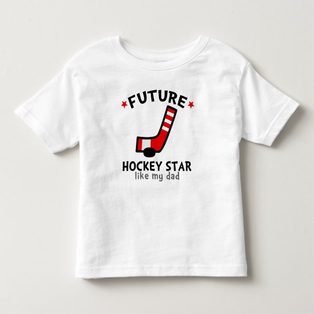 Framtida Hockey Star som min Pappa T-shirt (Framsida)