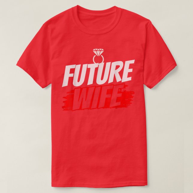 Framtida Hustru Bröllopsfest Söt Bachelorette Brud T Shirt (Design framsida)