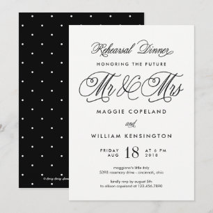 Framtida inbjudan till mr och mrs Rehearsal Dinner