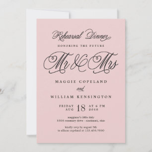 Framtida inbjudan till Mr. och Rehearsal Dinner