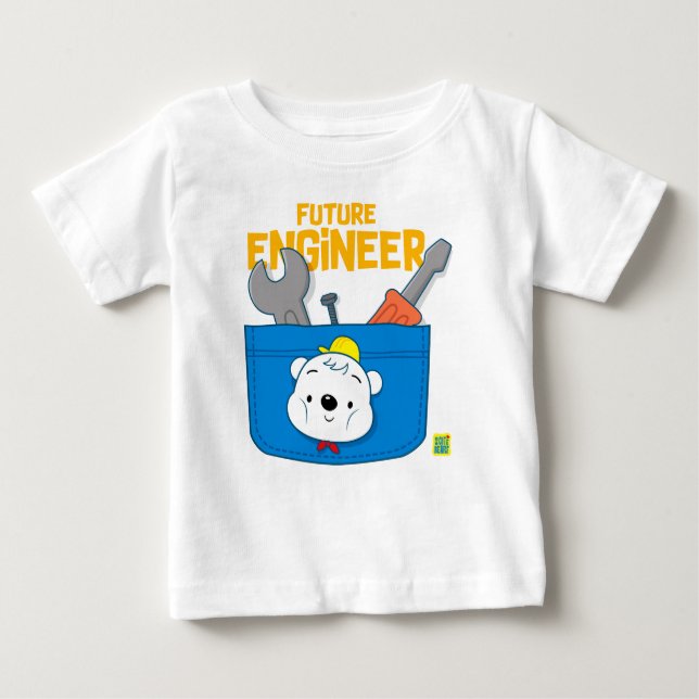 Framtida Ingenjör 2-batteri för baby T Shirt (Framsida)