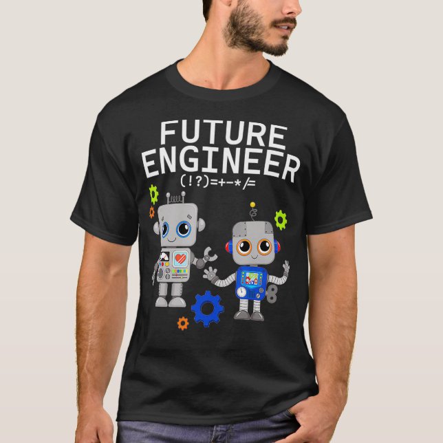 Framtida Ingenjör Costume Robot Robotics Vuxnas Ki T Shirt (Framsida)