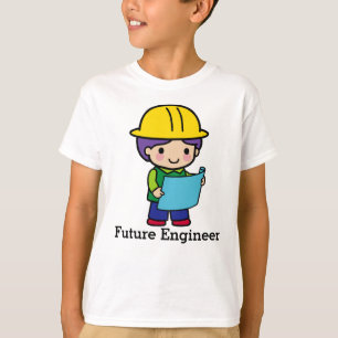 Framtida Ingenjör-pojke i gult T Shirt