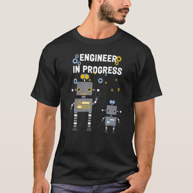 Framtida Ingenjör Robotics Robot Ingenjör i Progre T Shirt (Framsida)