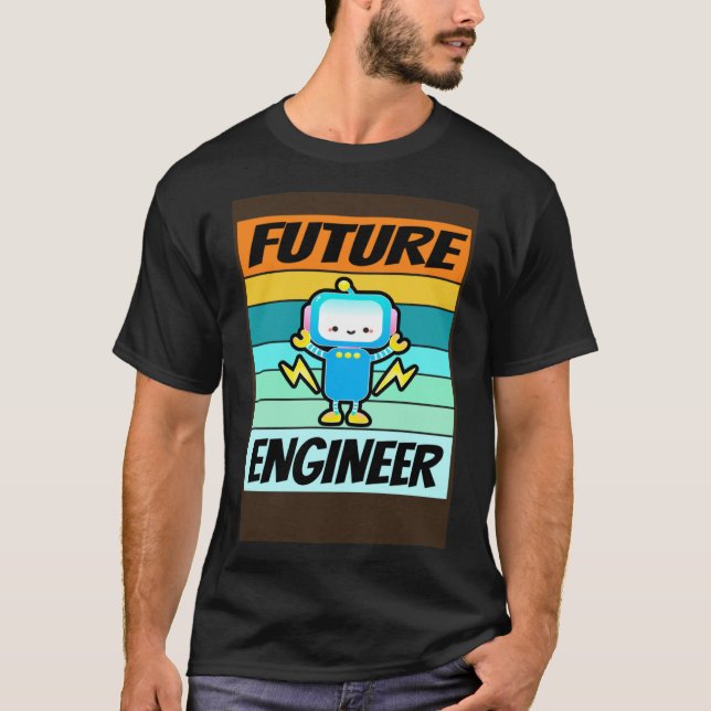 Framtida Ingenjör Shirt Boys Girls Software Ingenj T Shirt (Framsida)