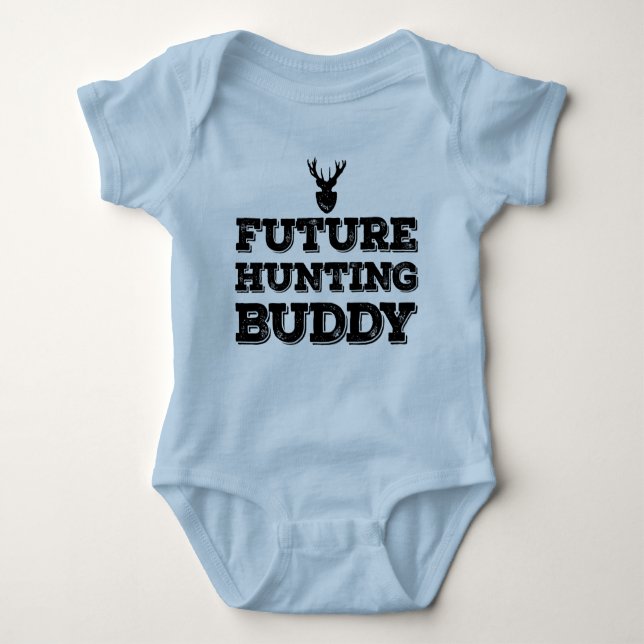 Framtida jakt på Buddy Newborn Pappa Gift T Shirt (Framsida)