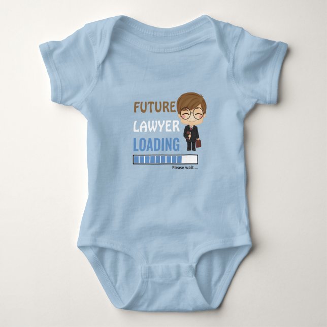 Framtida juristladdning | Nyfödd Shower Party Boy T Shirt (Framsida)