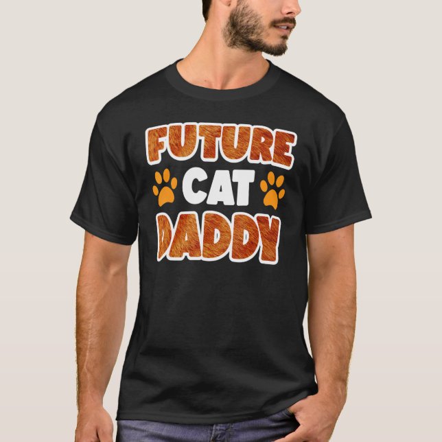 Framtida kattpappa katt t shirt (Framsida)