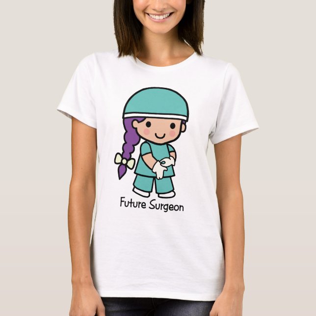 Framtida kirurg - flicka tee (Framsida)