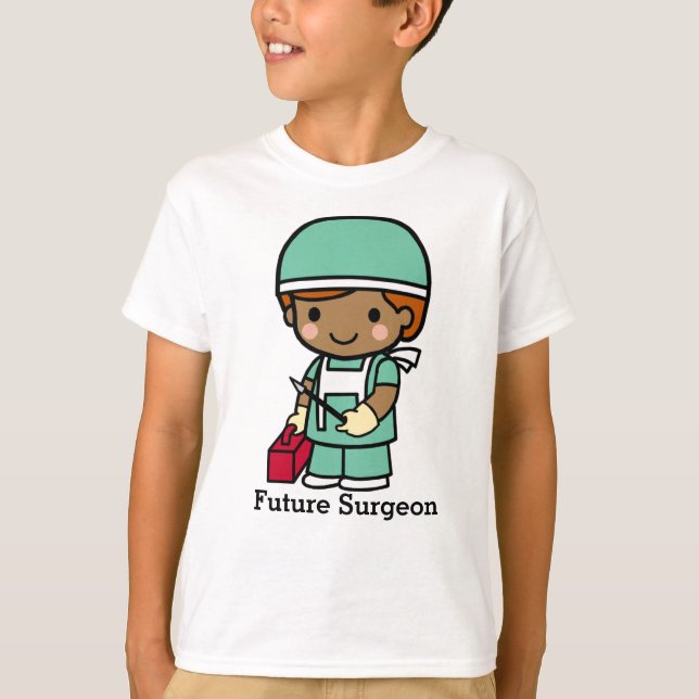 Framtida kirurg på Scrubs med Scalpel T Shirt (Framsida)