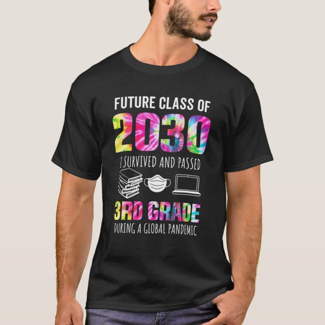 Framtida klass 2030 3RD Klass Studenten 2021 T Shirt (Framsida)