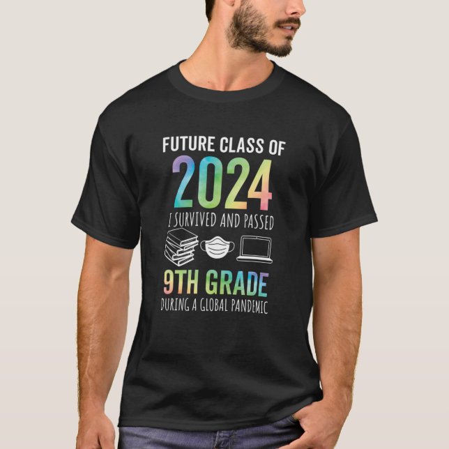Framtida klass för 2024 9:e Klass Studenten 2021 T Shirt (Framsida)