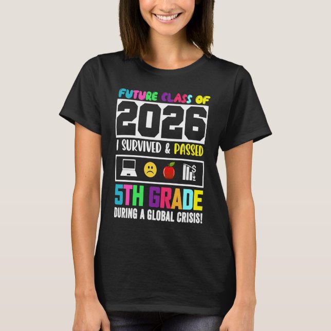 Framtida klass för 2026, femte Klass Student Stude T Shirt (Framsida)