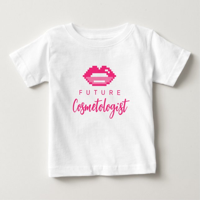 Framtida kosmetolog söt baby t-skjorta för flicka t shirt (Framsida)