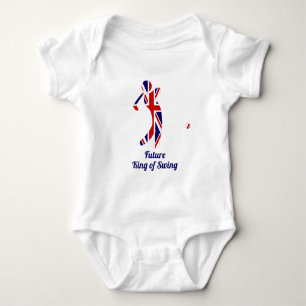 Framtida Kung i Swing   Union Jack Flagga Golf Pla T Shirt