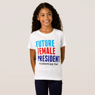 Framtida kvinnlig presidentanpassningsbar t-shirt