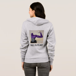 FRAMTIDA KVINNORS grått zip hoodie T Shirt