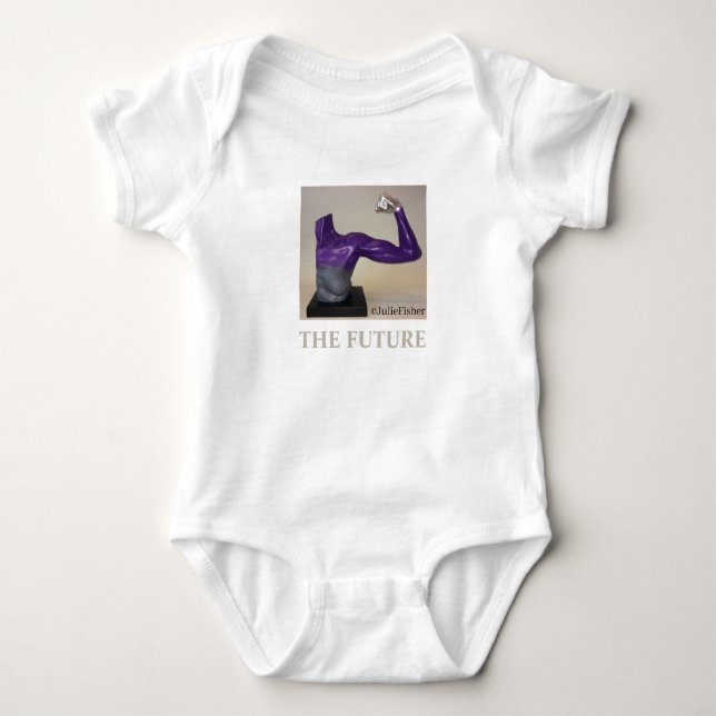 FRAMTIDA KVINNORS mörk grått V nacke T-shirt (Framsida)