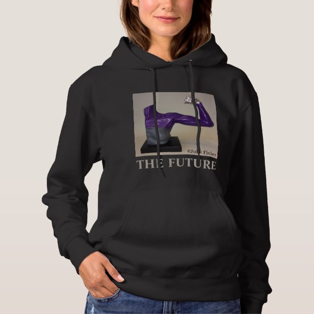 Framtida kvinnosvarta tar över hoodie t shirt (Framsida)