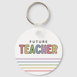 Framtida lärare, färgad cute nyckelring