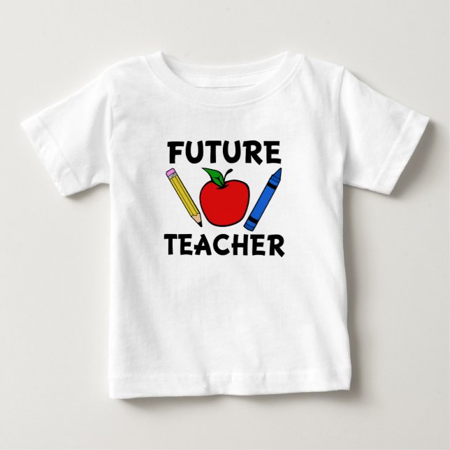 Framtida lärare rolig baby-tröja tee (Framsida)