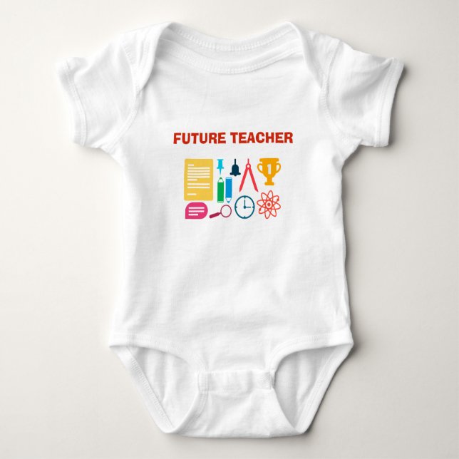 Framtida lärarebabyBodysuit T Shirt (Framsida)