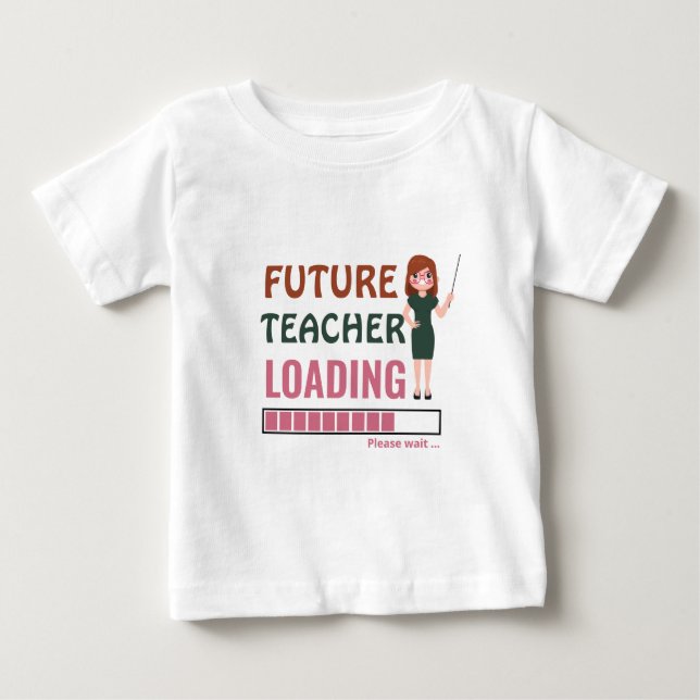 Framtida lärarlast | Cute First Födelsedagsfest T Shirt (Framsida)