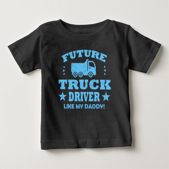 FRAMTIDA LASTBIL-DRIVRUTINER SOM MIN DADDY! T-SHIRT (Framsida)