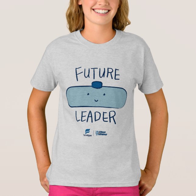 Framtida Leader Smiling Tank Girls T-shirt - Grått (Framsida)