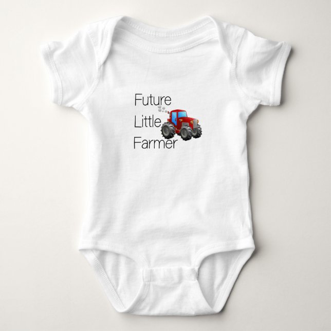 Framtida lilla bonde Framtida bonde bebis T Shirt (Framsida)