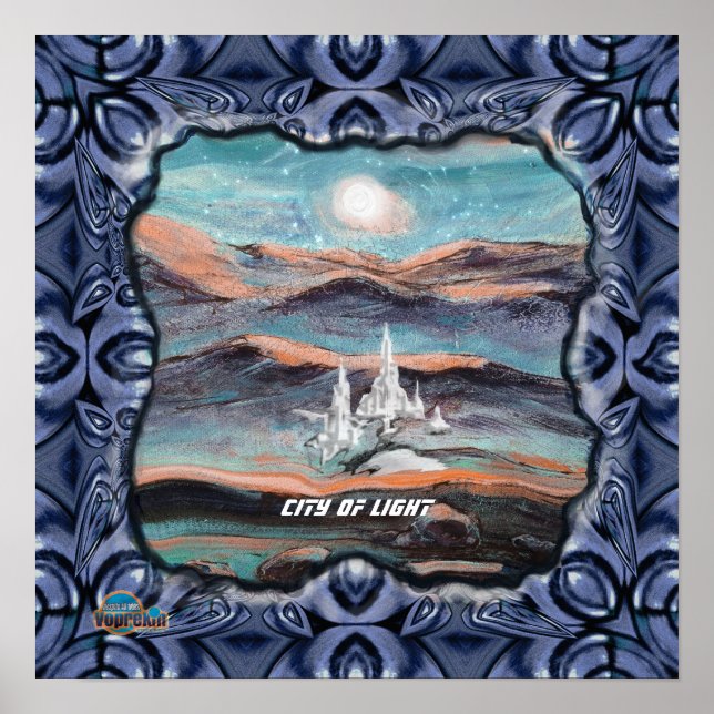 Framtida ljusstad poster (Framsidan)