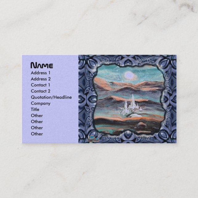 Framtida ljusstad visitkort (Framsida)