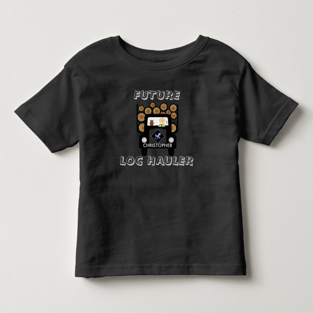 Framtida logg Hauler-körlogg i Baby Lastbil T-shirt (Framsida)