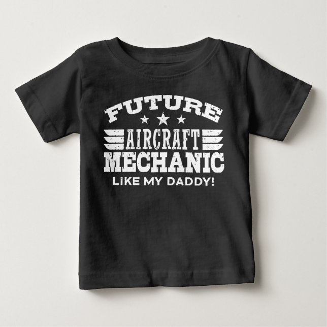 Framtida luftfartygsmekanism som min pappa tee shirt (Framsida)