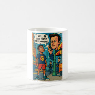 Framtida Mäktig Retro Pop Art Motiverande Mugg