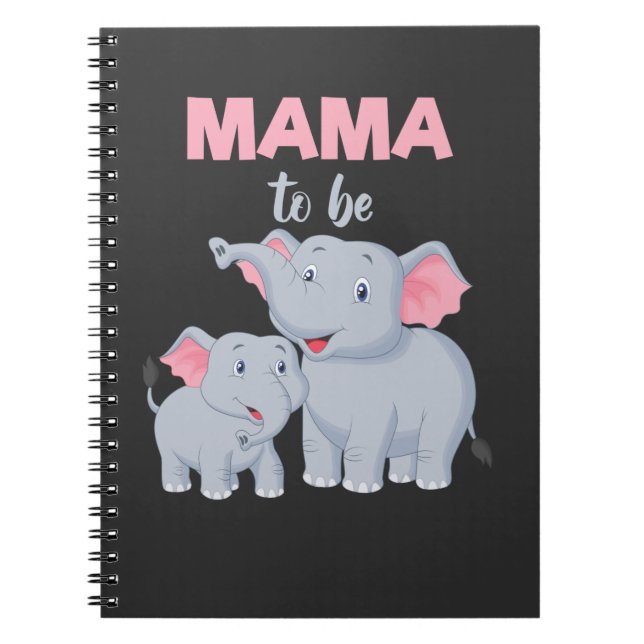 Framtida Mamma Elephant Baby Shower Anteckningsbok (Framsidan)