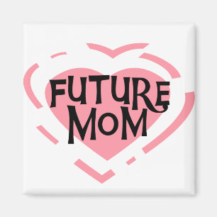 Framtida Mamma Rosa Heart-skjortor och gåvor Magnet