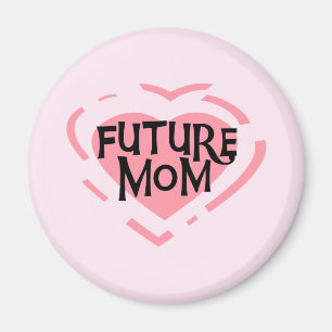 Framtida Mamma Rosa Heart-skjortor och gåvor Magnet