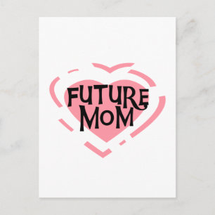 Framtida Mamma Rosa Heart-skjortor och gåvor Vykort