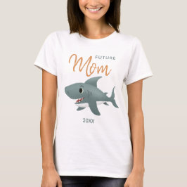 Framtida Mamma som ska vara Blue Ocean Shark T Shirt
