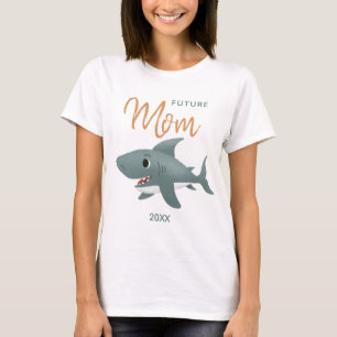 Framtida Mamma som ska vara Blue Ocean Shark T Shirt