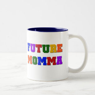 Framtida mammor Tshirts och presenter Två-Tonad Mugg