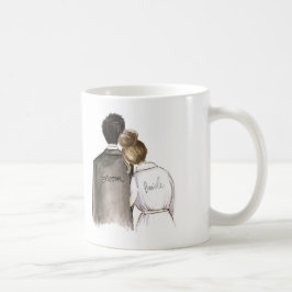 Framtida man för herrskapsvarthår och Brbrud Kaffemugg