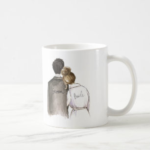 Framtida man för herrskapsvarthår och Brbrud Kaffemugg