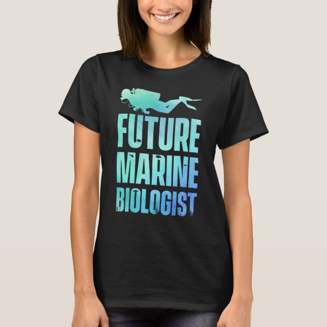 Framtida marinbiolog biologi Ocean Science Stud T Shirt (Framsida)