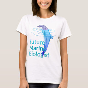 Framtida marinbiolog delfiner i oceanen t shirt