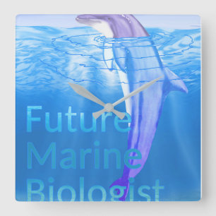 Framtida marinbiolog fyrkantig klocka
