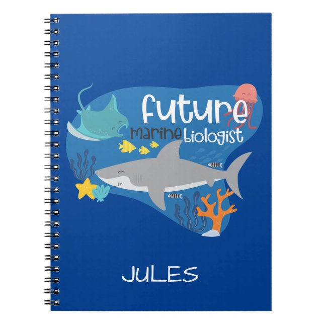 Framtida marinbiolog i Namn Anteckningsbok (Framsidan)