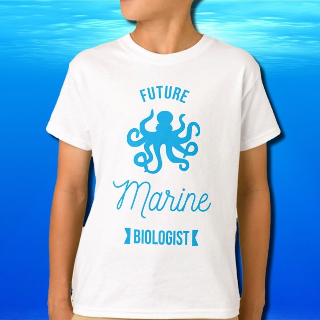 Framtida marinbiolog - Octopus - vit T Shirt (Skapare uppladdad)